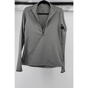 Nike Dri-Fit Element 1/2 Zip Gray Pullover Size L Women's